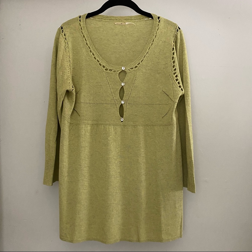 NWOT Max Studio Crochet Cut Out Sweater